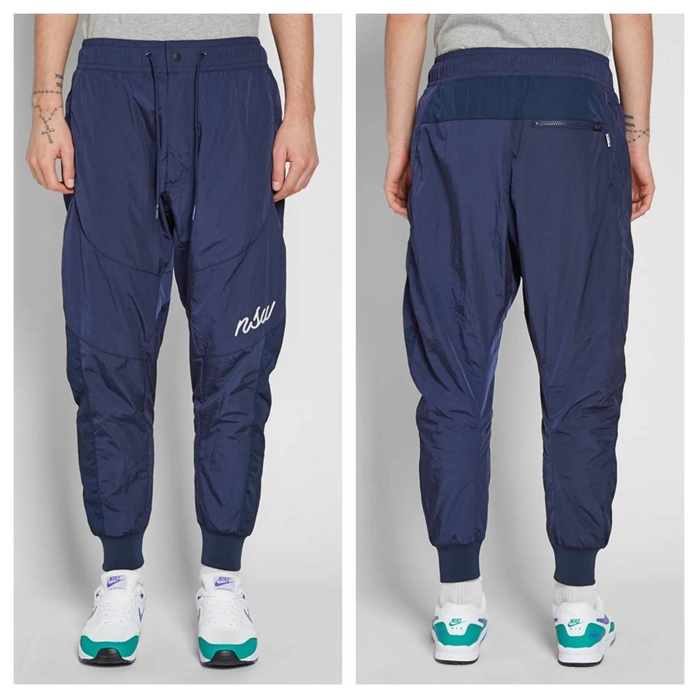 Nike Navy Blue Athletic Windbreaker Joggers